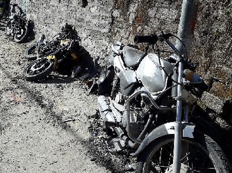 Four bikes broken in Almora